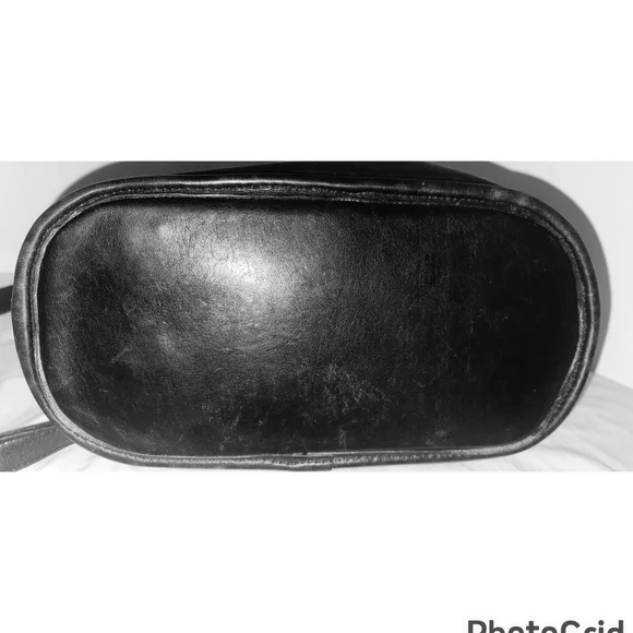 Coach Vintage Black Leather Bleecker Bucket Bag